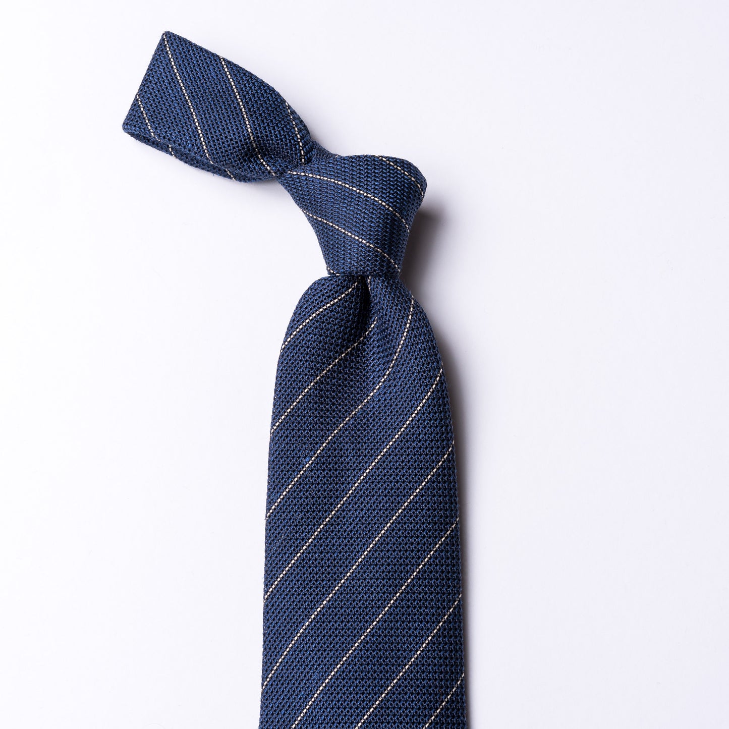 Woven blue pinstripe tie