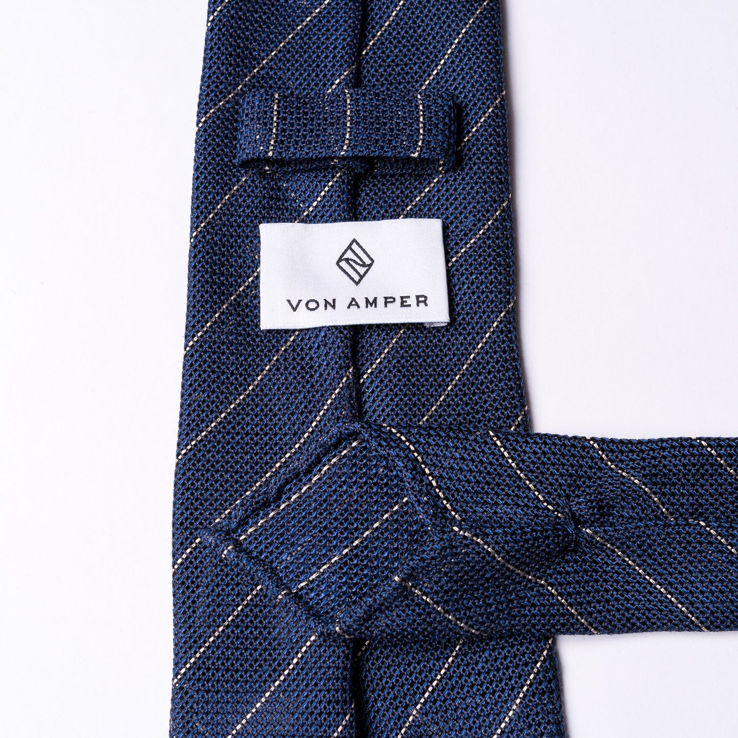Woven blue pinstripe tie