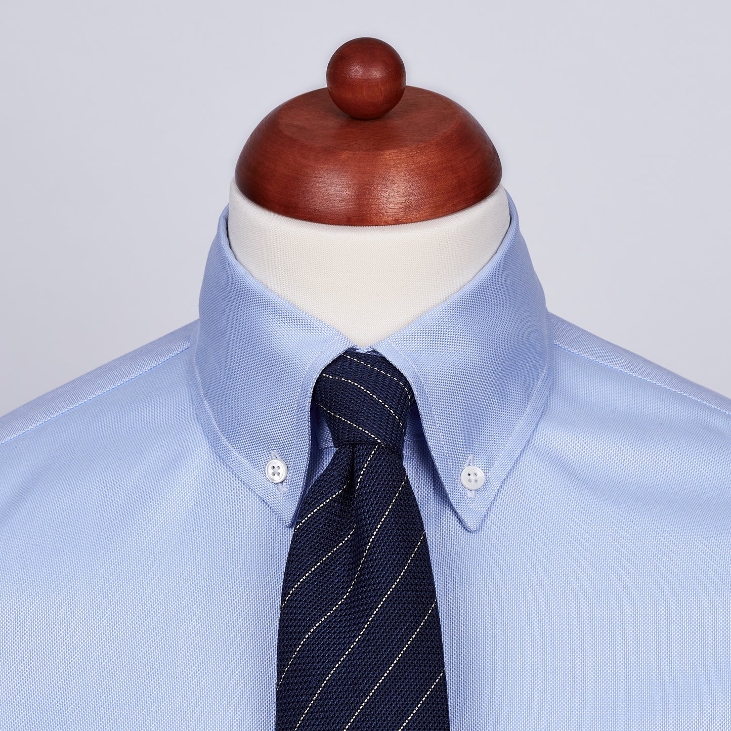 Oxford shirt - OCBD - light blue - plain