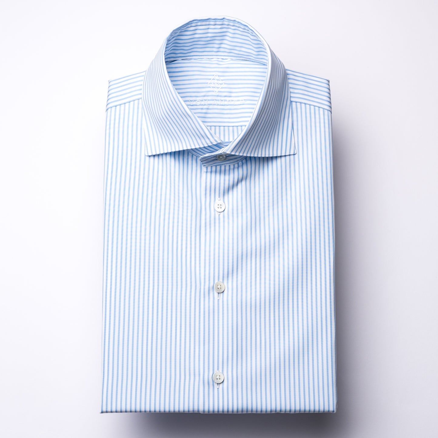 Hemd - Poplin - hellblau/weiß - gestreift