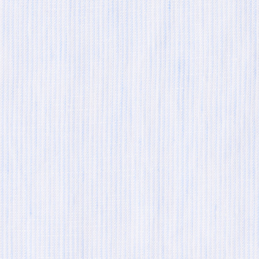 Hemd - Leinen - weiß/hellblau - gestreift