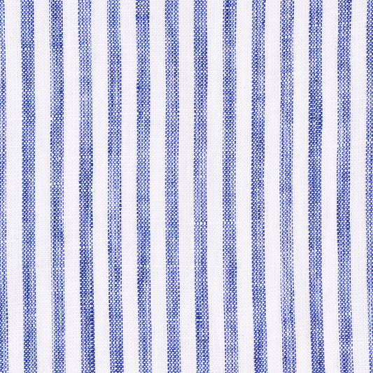 Hemd - Leinen - weiß/blau - gestreift