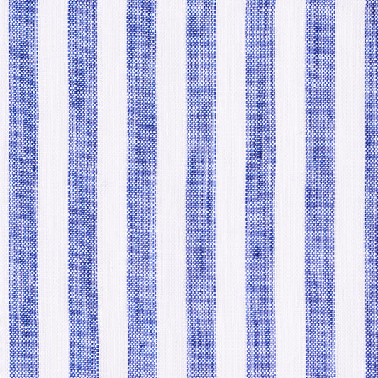 Shirt - linen - white/blue - striped