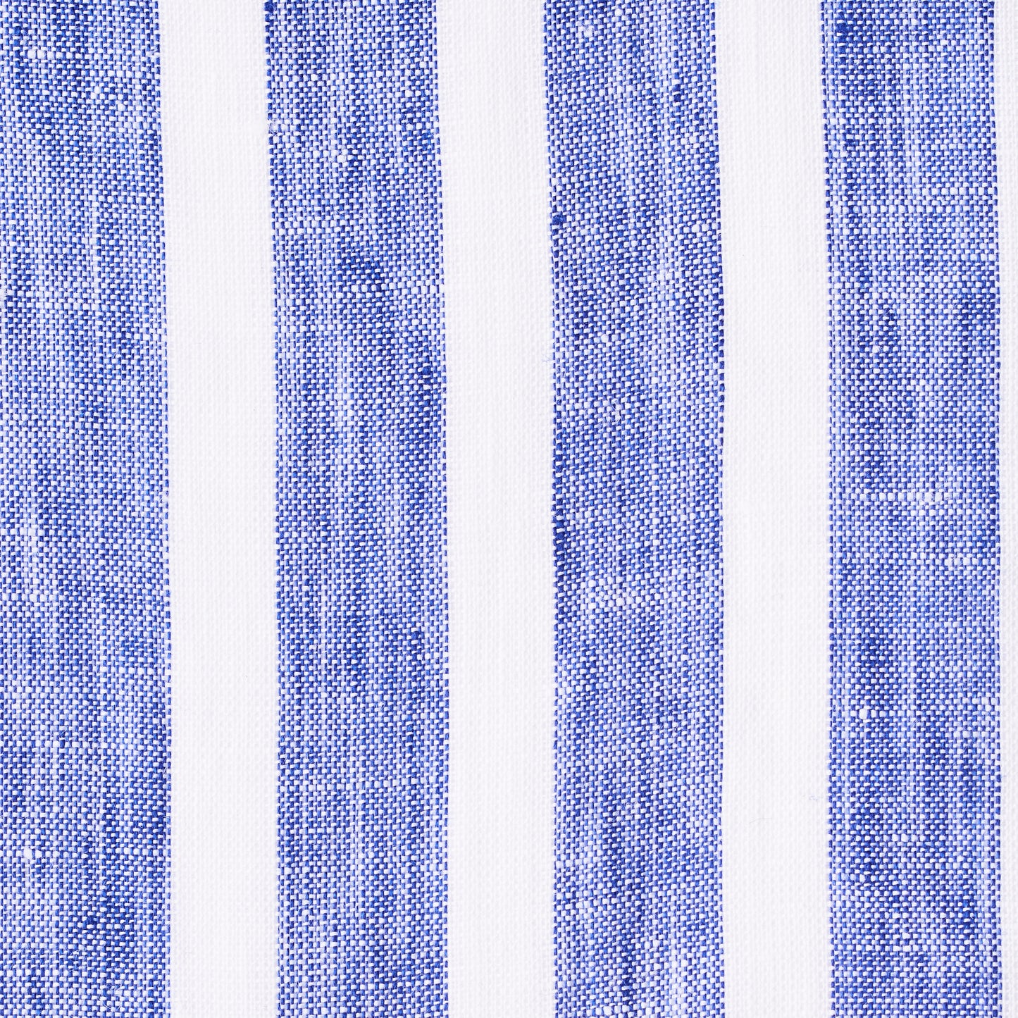 Shirt - linen - white/blue - block stripes