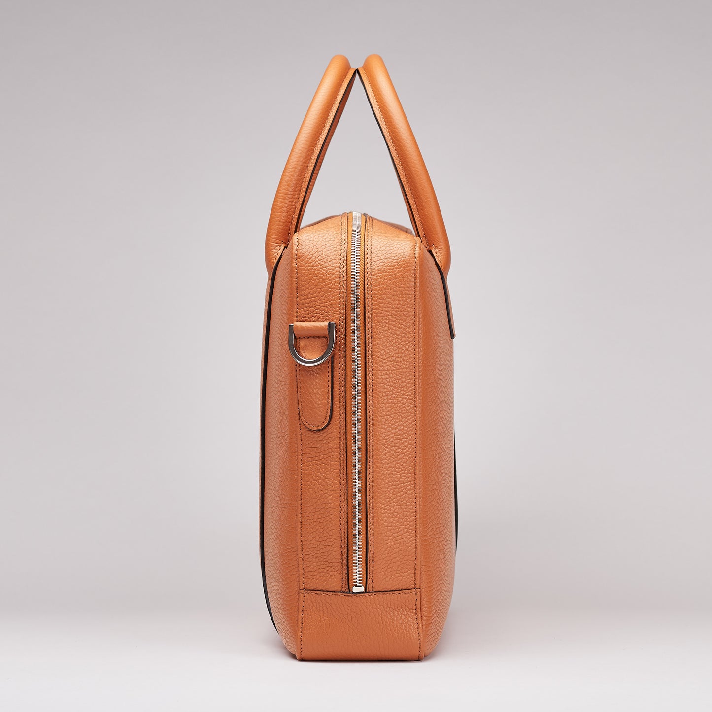 Asymmetrical Briefcase - Light Brown