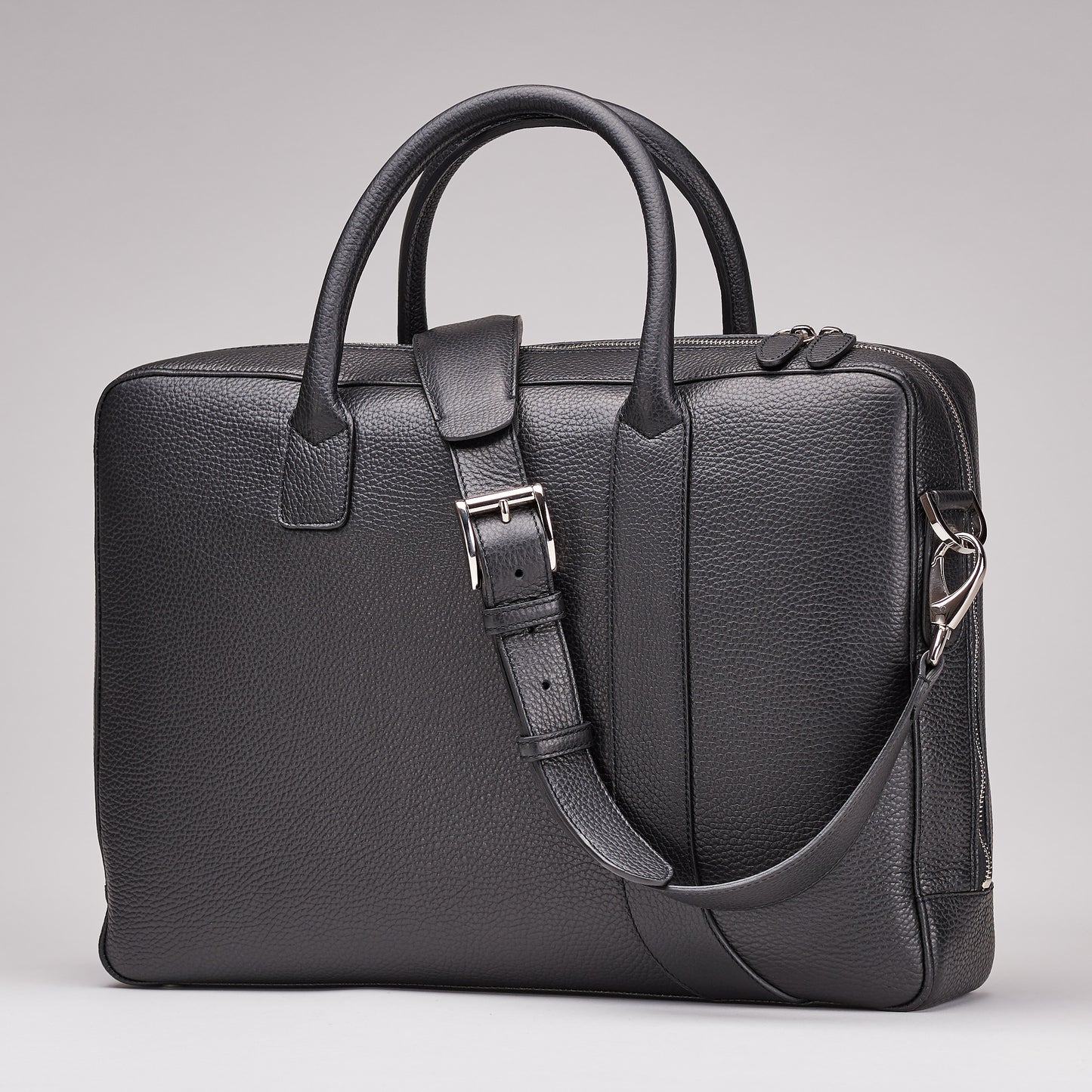 Asymmetrical Briefcase - Black