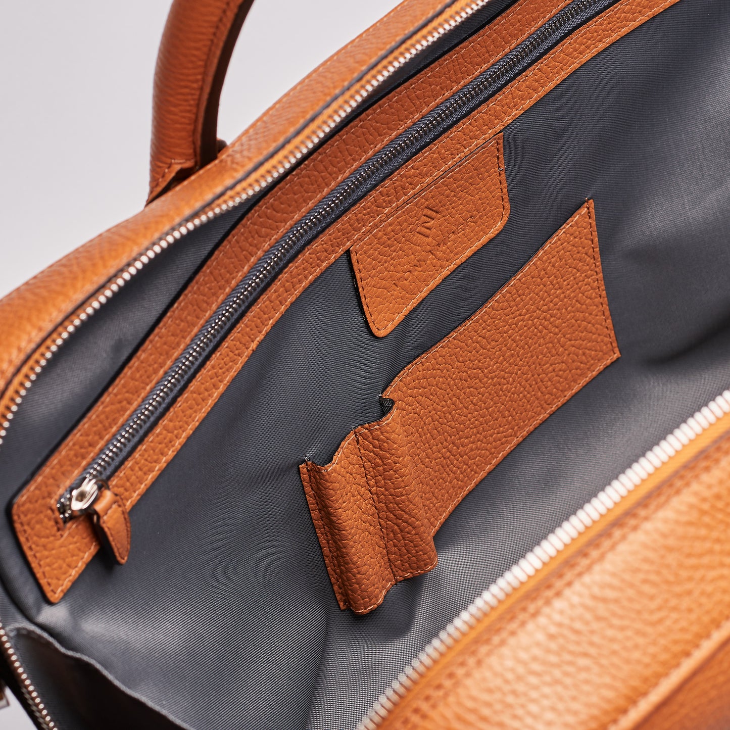 Asymmetrical Briefcase - Light Brown