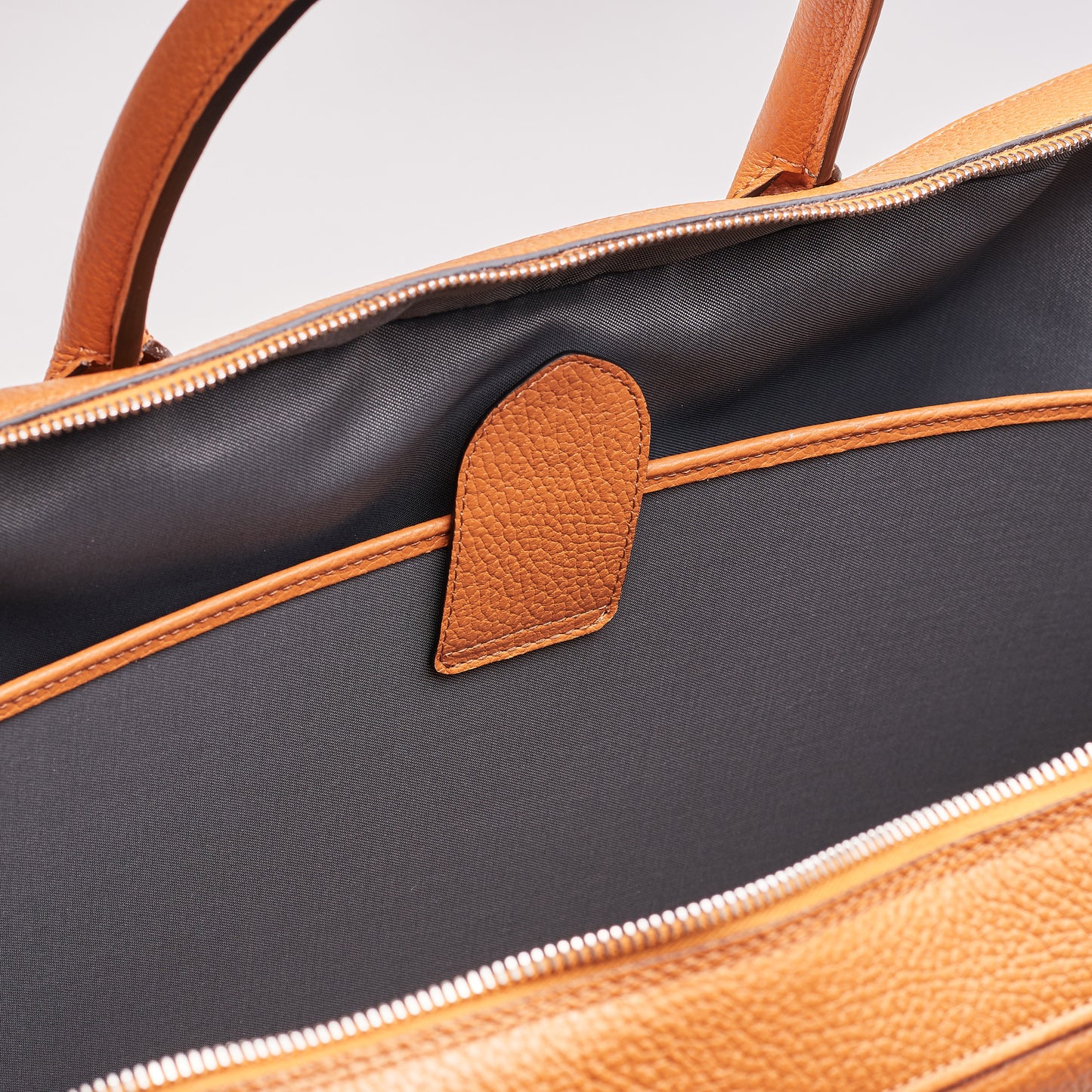 Asymmetrical Briefcase - Light Brown