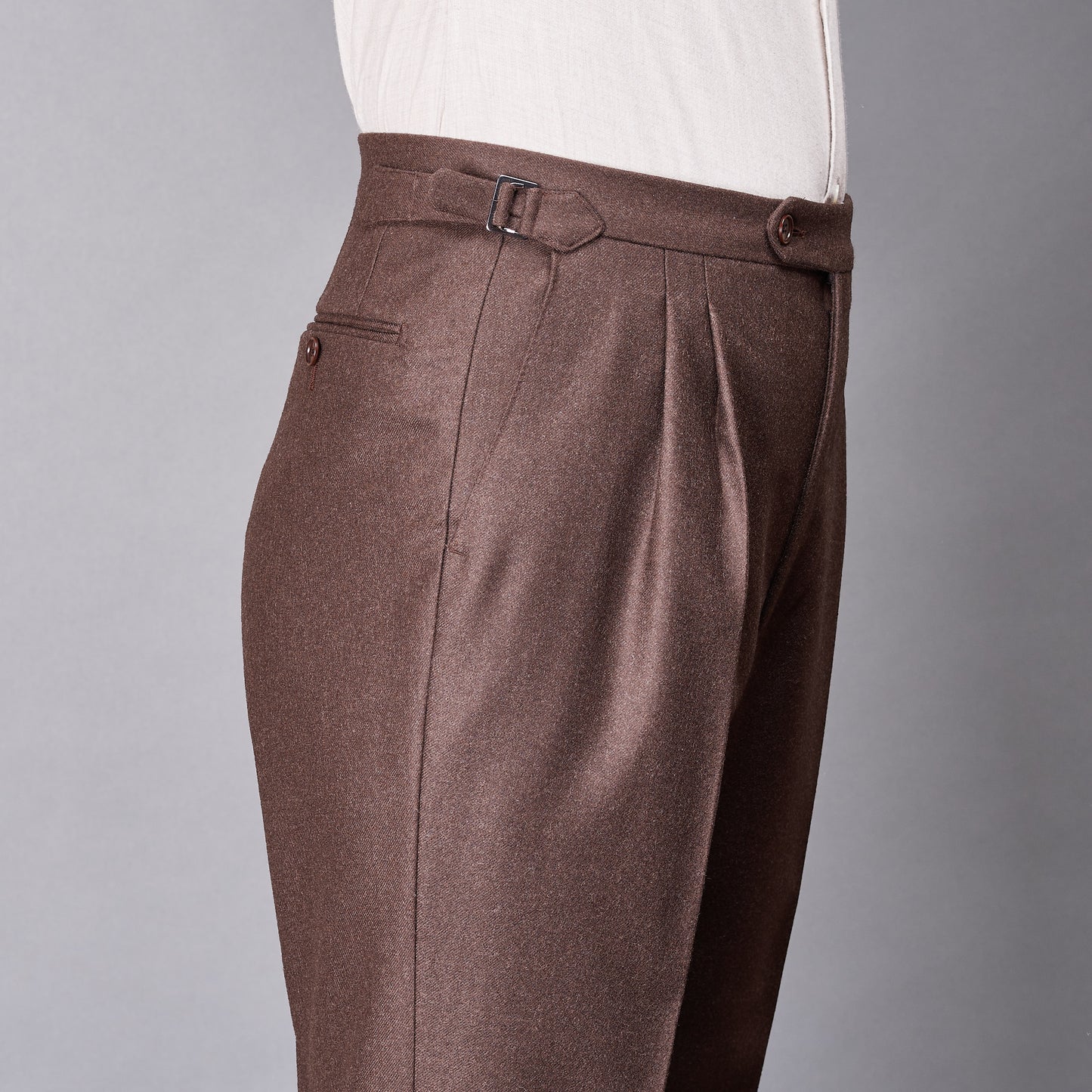 Trousers - Flannel - Brown
