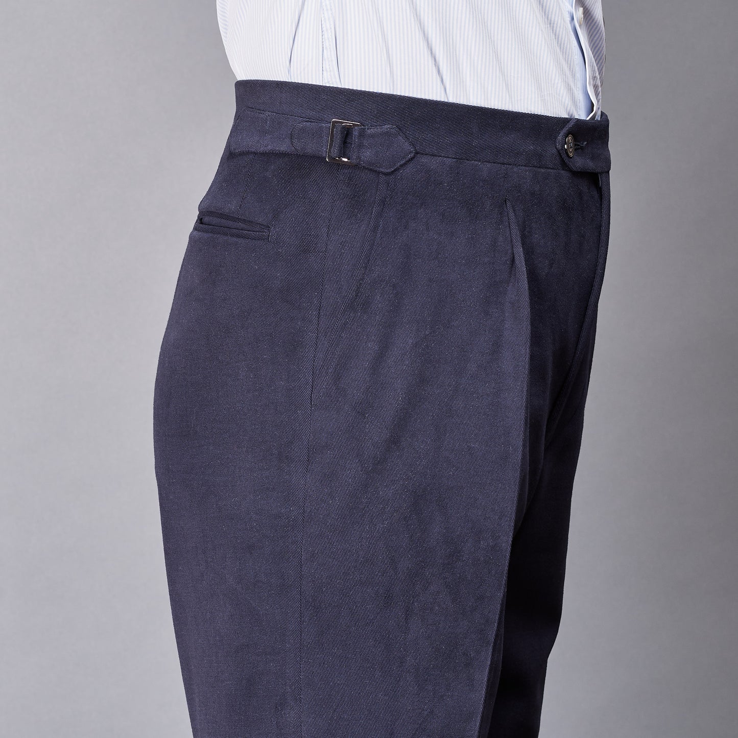 Chino - gebürstete Baumwolle - Blau