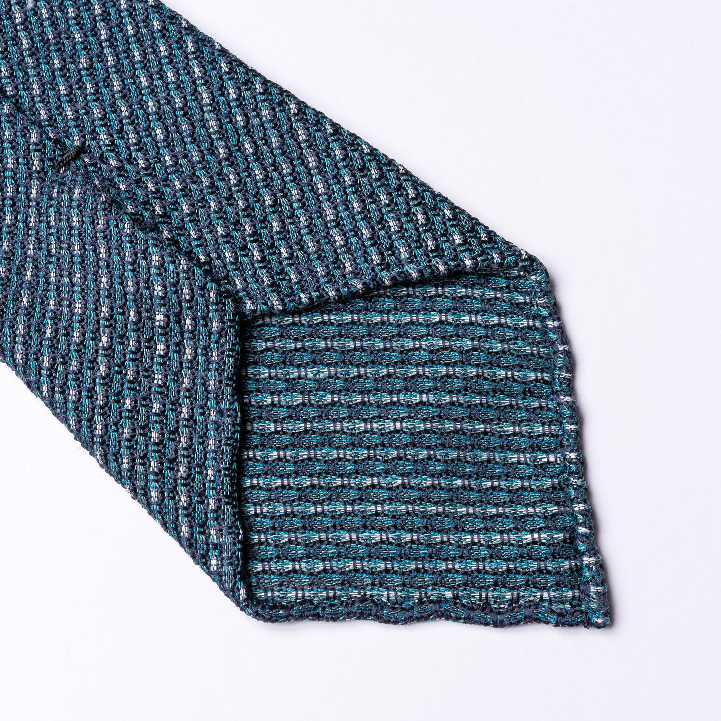 Woven green-blue tie