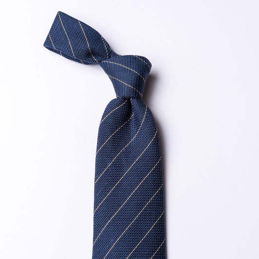 Woven blue pinstripe tie