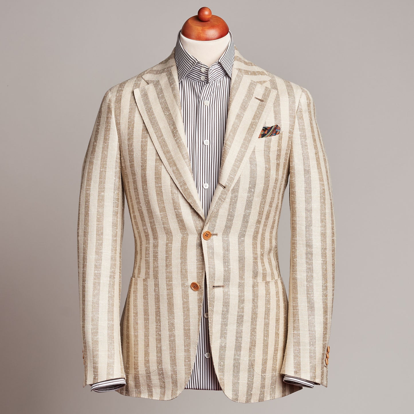 Jacket - Silk-Linen-Wool - Beige
