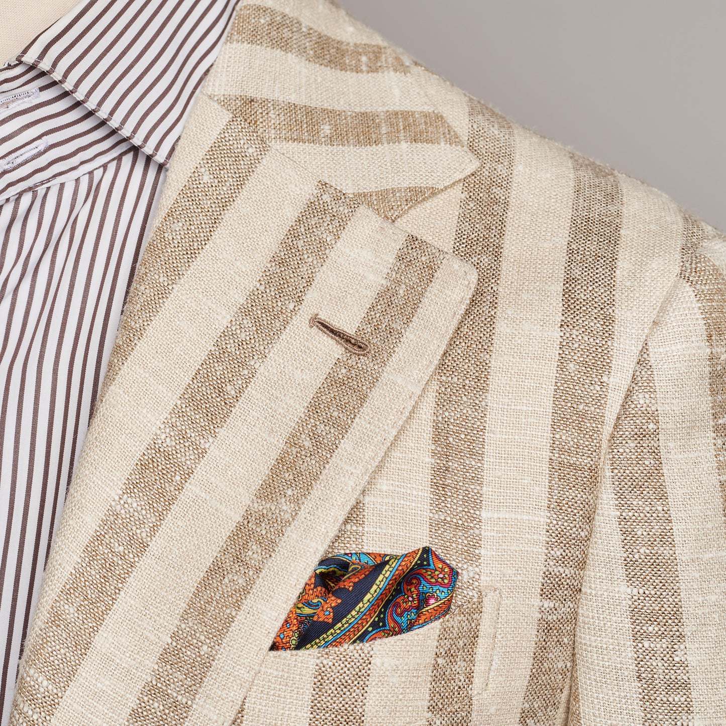 Jacket - Silk-Linen-Wool - Beige