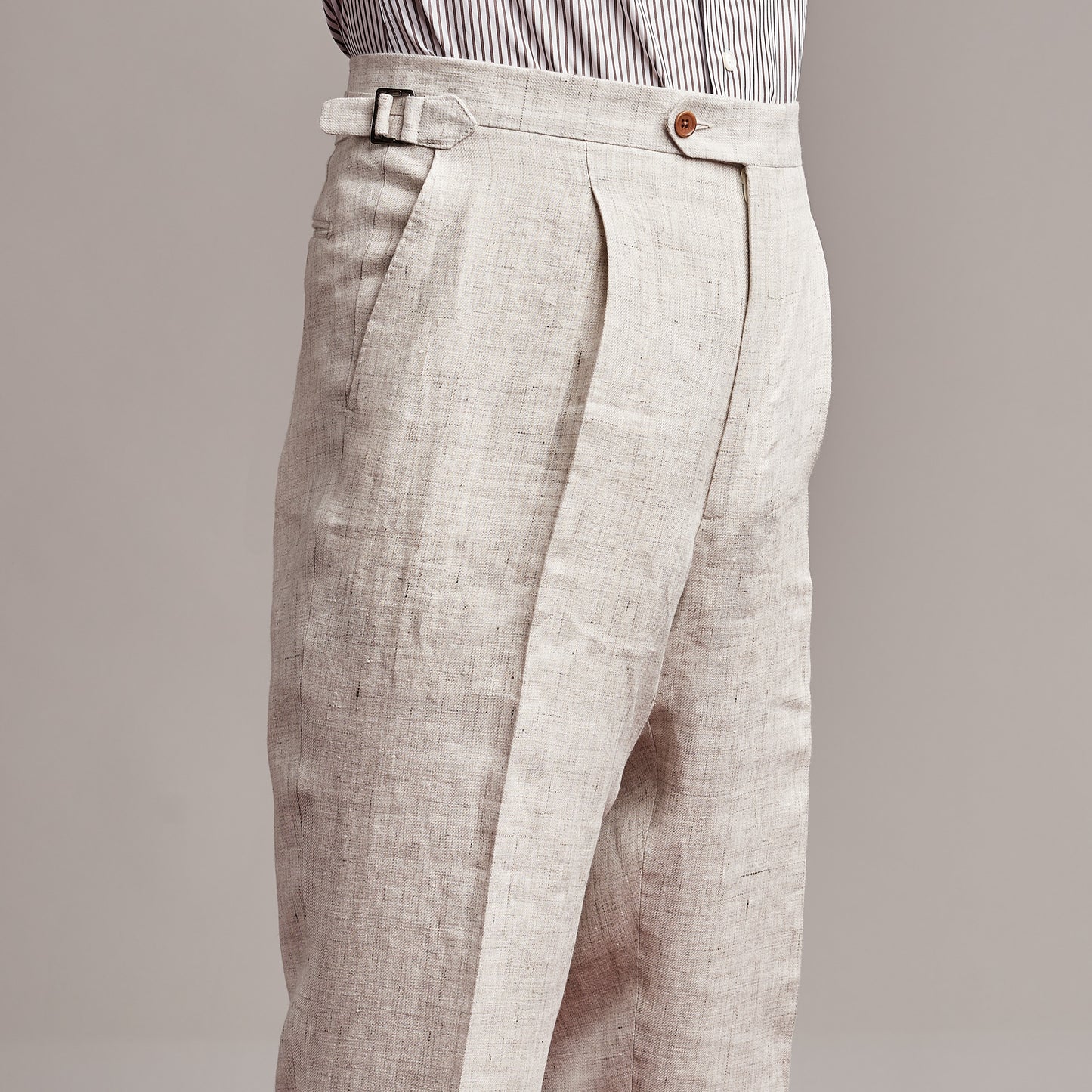 Hose - Leinen - Beige