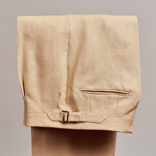 Hose - Leinen - Beige