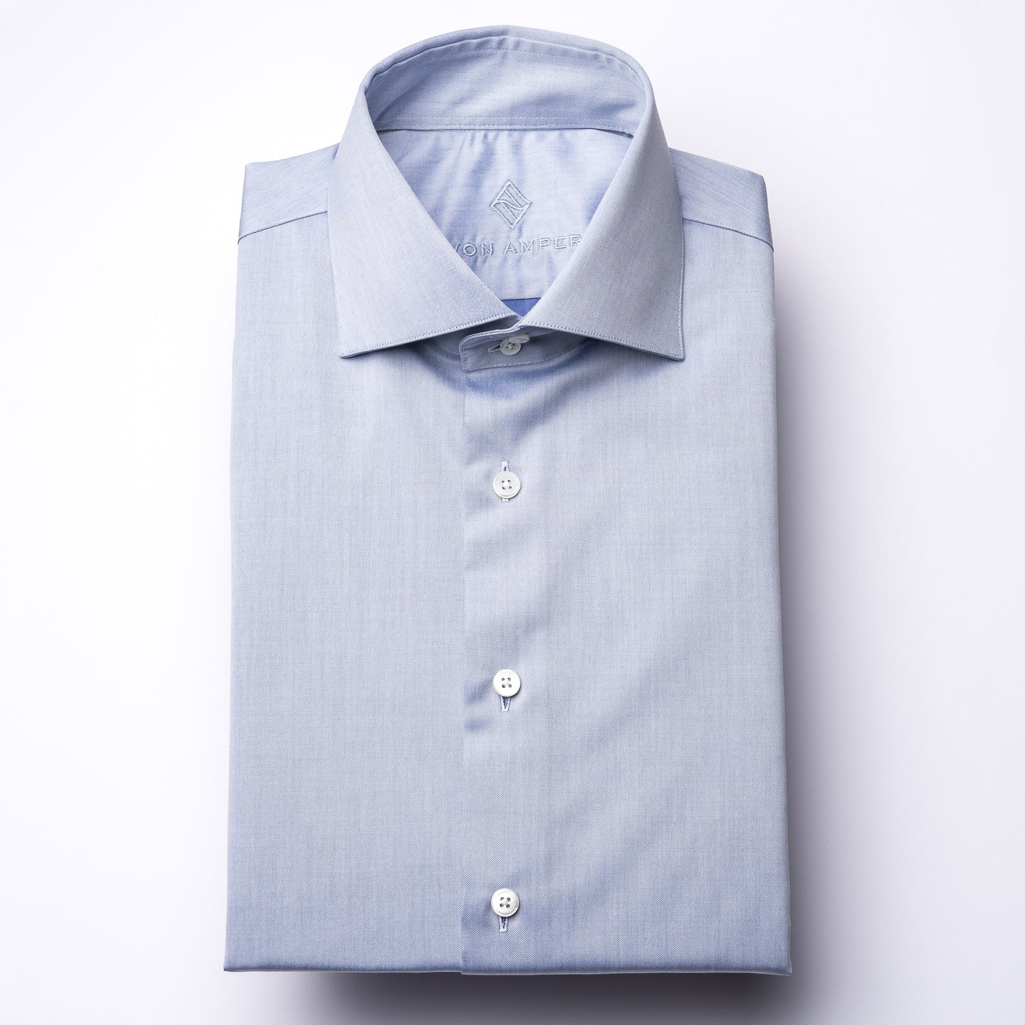 Hemd - Twill - blau - einfarbig
