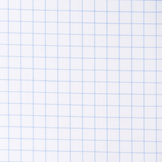Hemd - Twill - hellblau - kariert