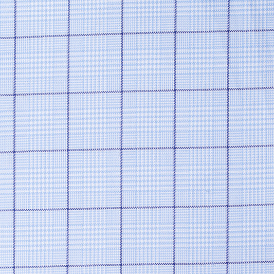 Hemd - Twill - hellblau/blau - glencheck