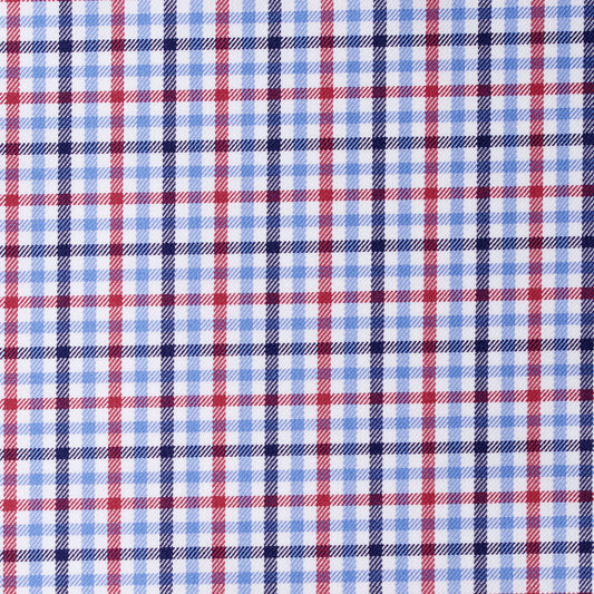 Hemd - Twill - blau/rot - kariert