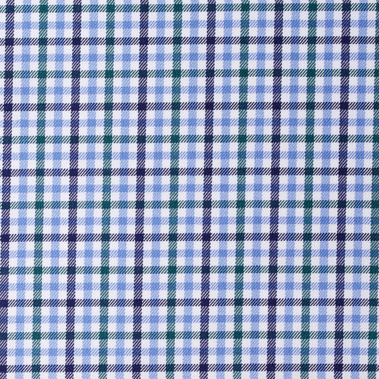 Hemd - Twill - blau/grün - kariert