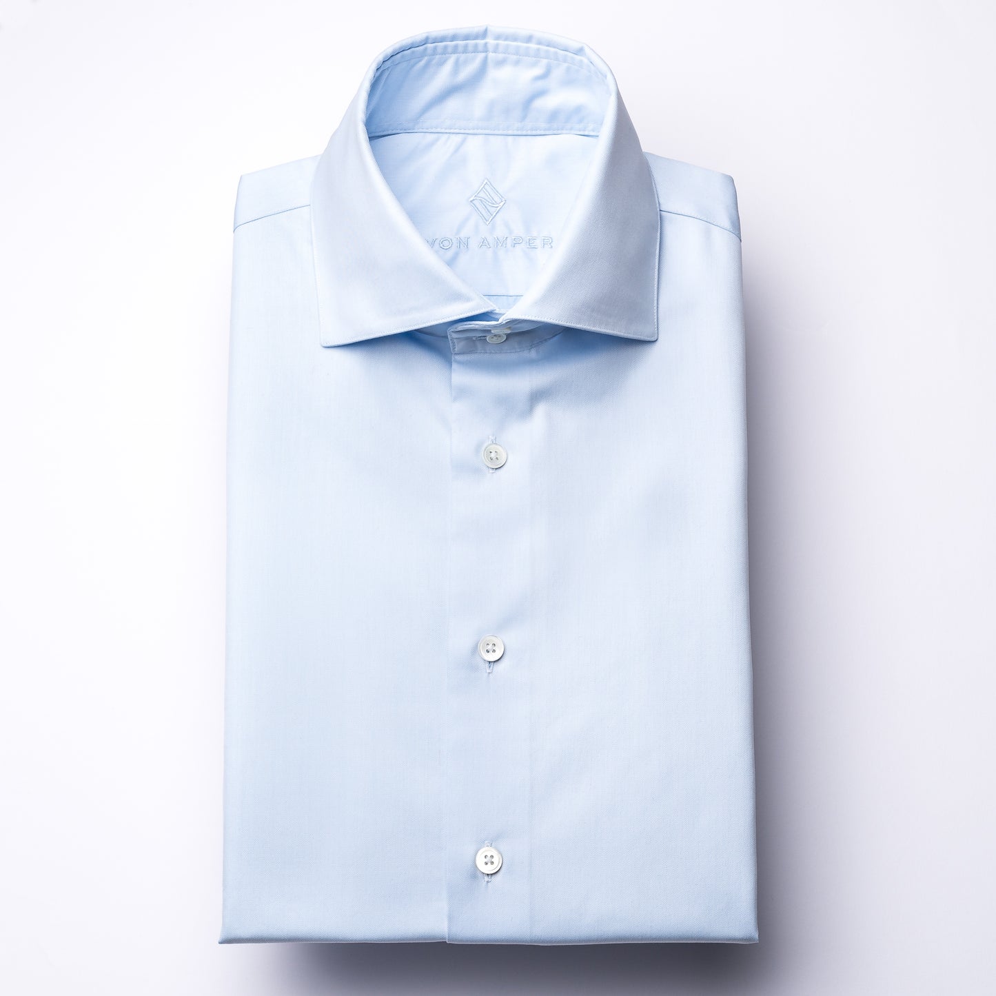 Shirt - twill - light blue - plain