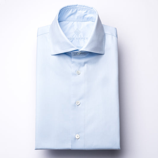 Hemd - Twill - hellblau - einfarbig