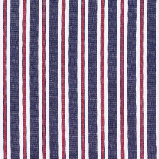 Hemd - Poplin - blau/rot - gestreift