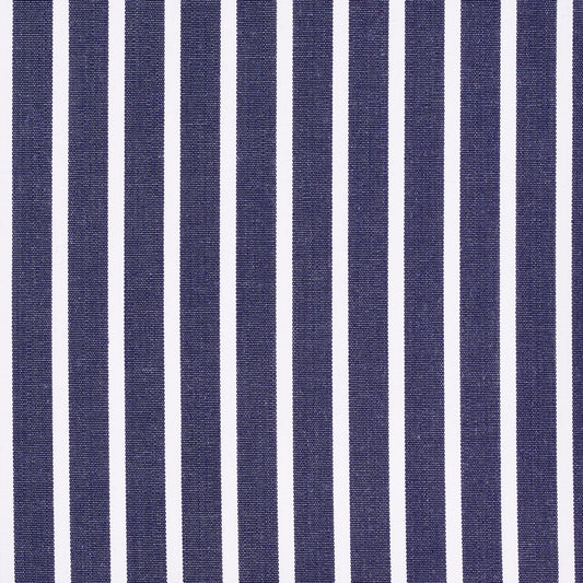 Hemd - Poplin - weiß/dunkelblau - gestreift