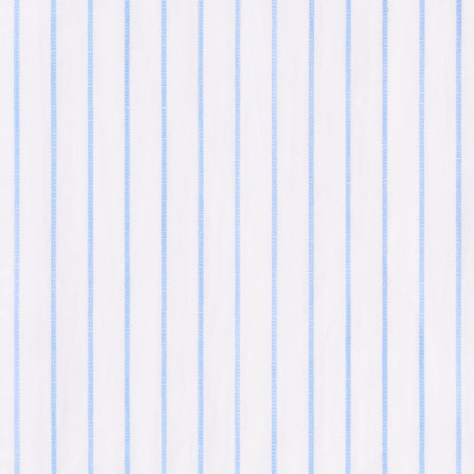 Shirt - cotton/linen - light blue - striped