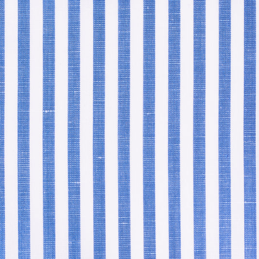 Hemd - Baumwolle/Leinen - blau - gestreift