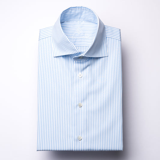 Hemd - Poplin - hellblau/weiß - gestreift