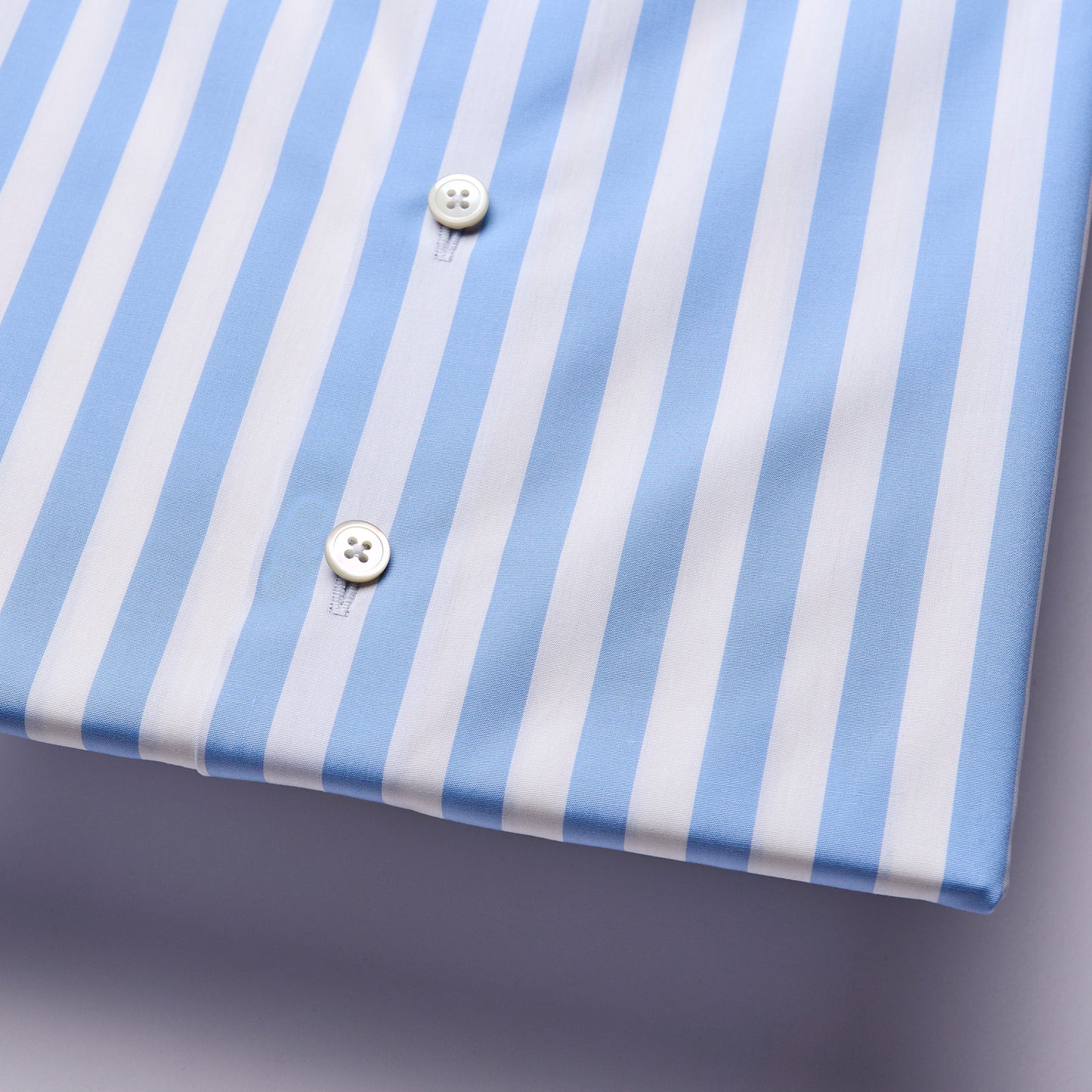 Hemd - Poplin - hellblau - blockstreifen
