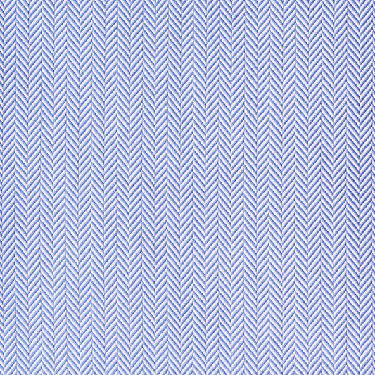 Hemd - Twill - blau - einfarbig - fischgrät