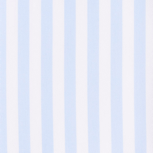 Hemd - Twill - weiß/hellblau - gestreift