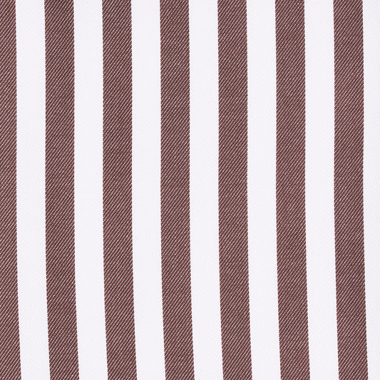Hemd - Twill - weiß/braun - gestreift