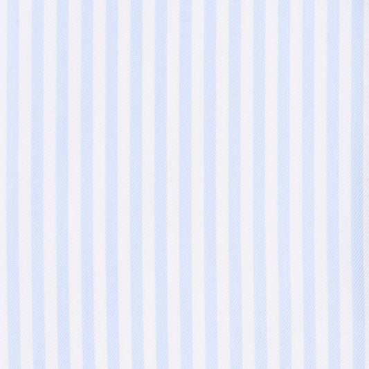 Hemd - Twill - weiß/hellblau - gestreift