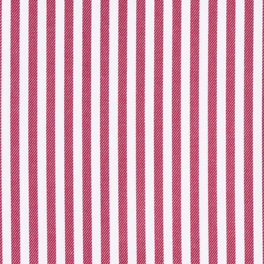 Hemd - Twill - weiß/rot - gestreift