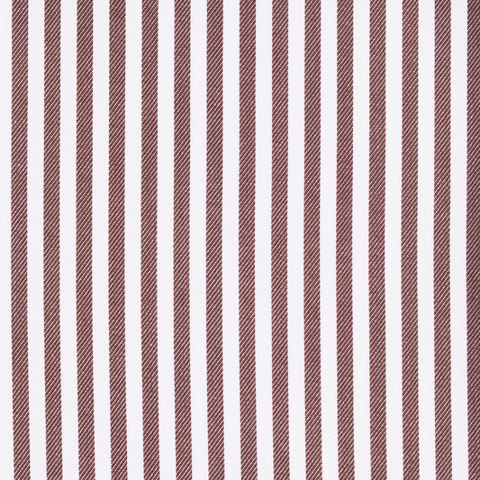 Hemd - Twill - weiß/braun - gestreift