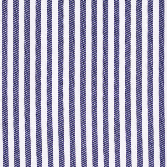 Hemd - Twill - weiß/dunkelblau - gestreift