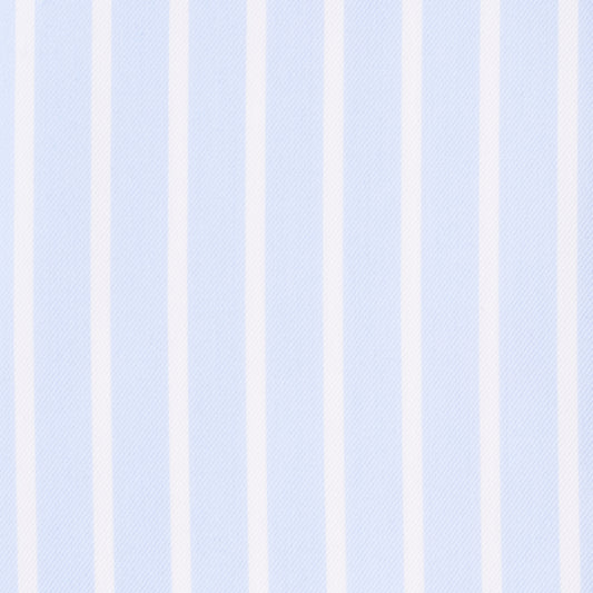 Hemd - Twill - weiß/hellblau - gestreift