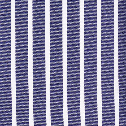 Hemd - Twill - weiß/dunkelblau - gestreift