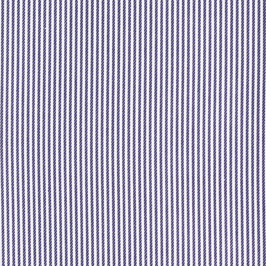 Hemd - Twill - weiß/dunkelblau - gestreift