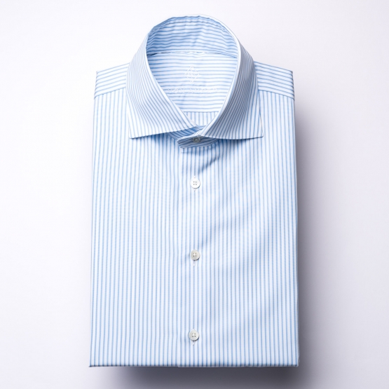 Shirt - Poplin - light blue/white - striped