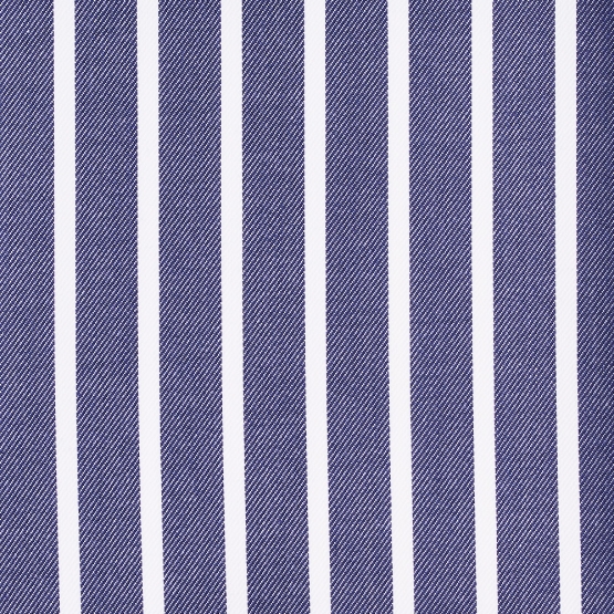 Hemd - Twill - weiß/dunkelblau - gestreift