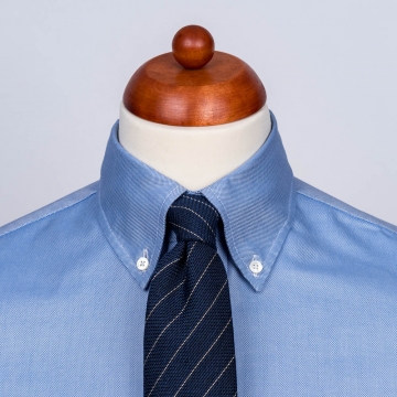 Oxford Hemd - OCBD - blau - einfarbig