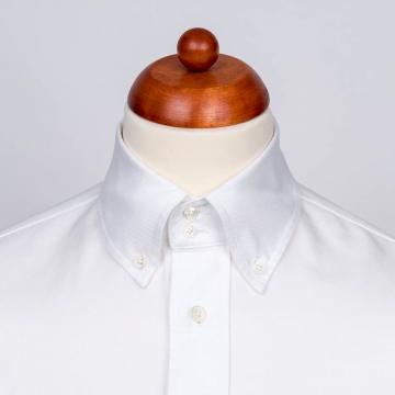 Oxford Hemd - OCBD - weiß - einfarbig