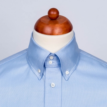 Oxford Hemd - OCBD - hellblau - einfarbig