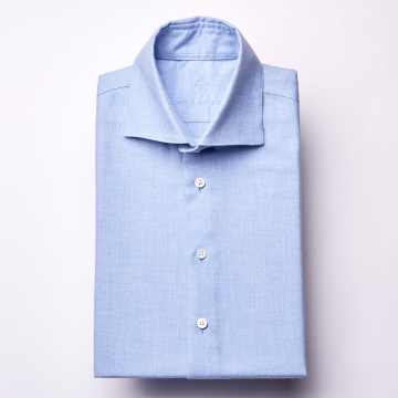 Shirt - Flannel - light blue - plain