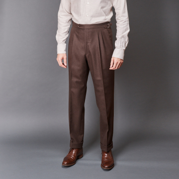 Trousers - Flannel - Brown
